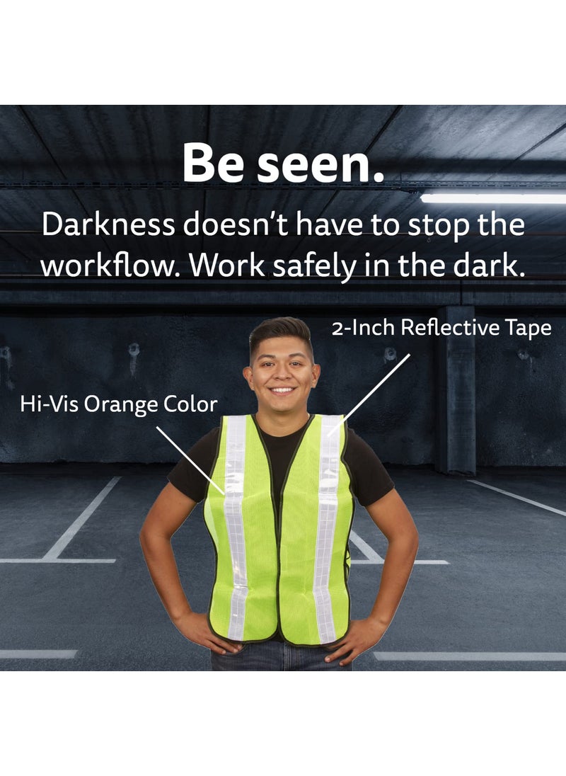 Cordova Cordova V121W Yellow Safety Vest NonRated for General Purpose HighVisibility Mesh Safety Vest for Event Management Parking Lot Duty Crossing Guards and More Comfortable and Lightweight  - Image 5