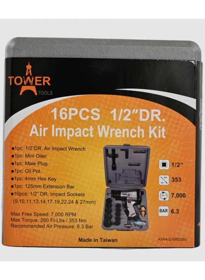 Tower Pneumatic Impact Drill 1/2" with Socket 260 ft.lb TOWER - Image 3