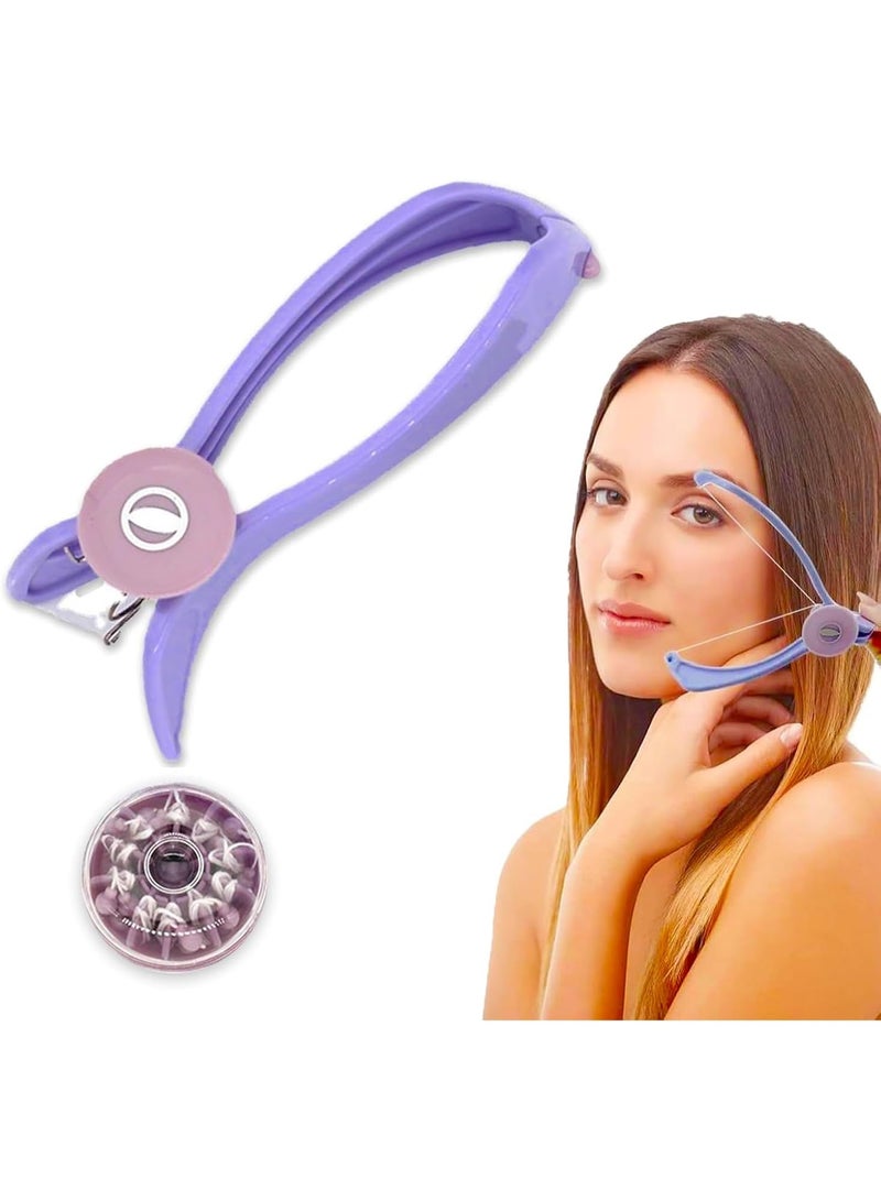 أداة إزالة شعر الوجه بالخيط مع ملقط خيطي، لتحديد وتشذيب الحواجب وإزالة الشعر الزائد من الوجه والذقن والشفة العلوية، تصميم عملي للعناية الشخصية - Image 5
