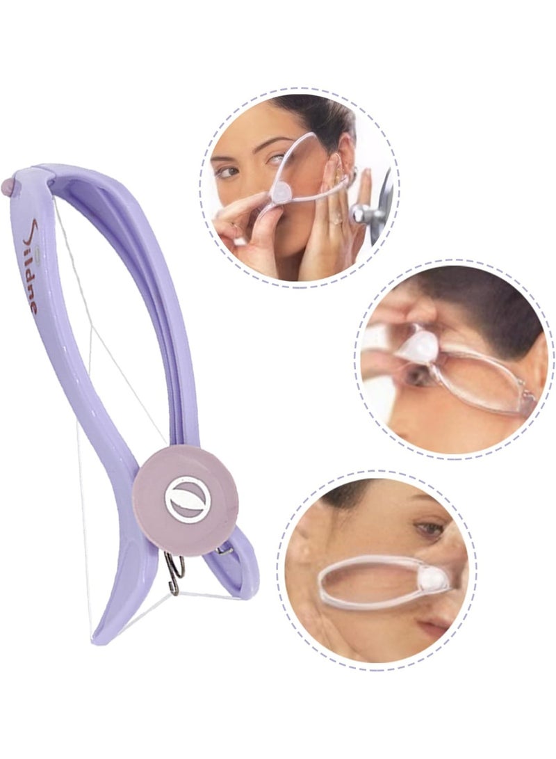 أداة إزالة شعر الوجه بالخيط مع ملقط خيطي، لتحديد وتشذيب الحواجب وإزالة الشعر الزائد من الوجه والذقن والشفة العلوية، تصميم عملي للعناية الشخصية - Image 2