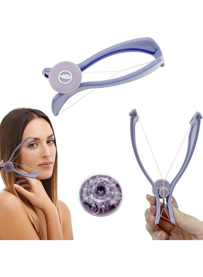 أداة إزالة شعر الوجه بالخيط مع ملقط خيطي، لتحديد وتشذيب الحواجب وإزالة الشعر الزائد من الوجه والذقن والشفة العلوية، تصميم عملي للعناية الشخصية - Image 1