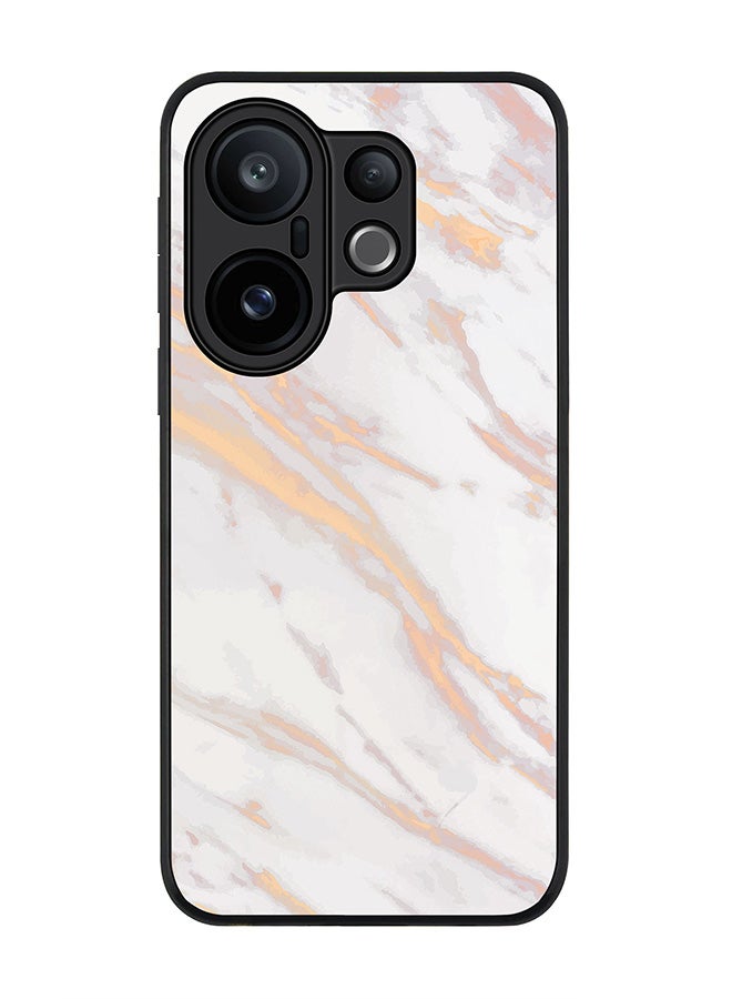 Stylizedd For vivo X200 FE / S30 Pro mini Case,Slim fit Camera Protection, Shockproof Thin Phone cover  - Marble Print Gold Grey - Image 1