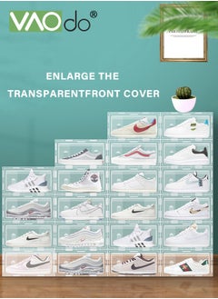 VAOdo 6PCS Shoe Box Stackable Foldable Acrylic Shoe Box Transparent Visibility Sports Shoes Storage Box  - Image 3