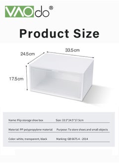 VAOdo 6PCS Shoe Box Stackable Foldable Acrylic Shoe Box Transparent Visibility Sports Shoes Storage Box  - Image 2