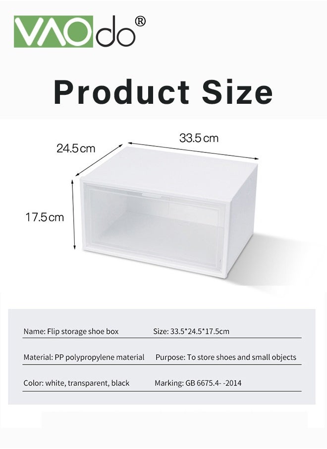 VAOdo 6PCS Shoe Box Stackable Foldable Acrylic Shoe Box Transparent Visibility Sports Shoes Storage Box  - Image 2