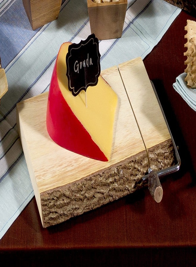 ليبر أنترناشونال قطاعة جبن من خشب الأكاسيا مع لحاء - Image 5