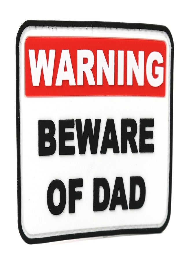 Stinking Patch Co. Warning Beware of Dad PVC Hook and Loop Patch | Funny Tactical Patch for Diaper Bags and Daddy Gear - Image 1