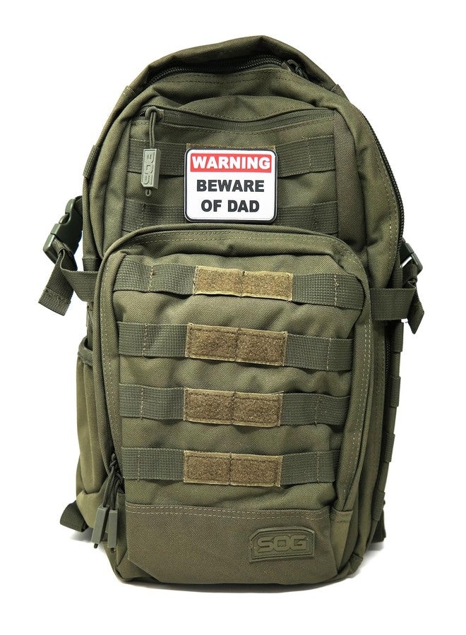 Stinking Patch Co. Warning Beware of Dad PVC Hook and Loop Patch | Funny Tactical Patch for Diaper Bags and Daddy Gear - Image 3