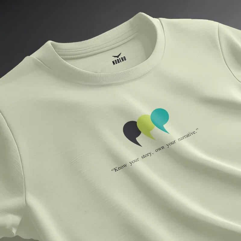 NOBERO  Men's Graphic Printed T-Shirt in Cream for Men | Best Price UAE