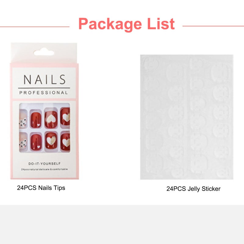 24PCS Fake Nails Tips Clear Acrylic Nail Tips Full Cover False Nail Artificial Nails Coffin Shaped Ballerina Nails Tips for Nail Salons and DIY Nail Art 10 Sizes - Image 5