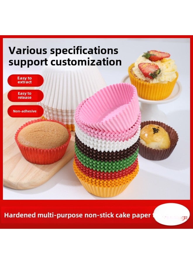 Cupcake Paper Holder Snow Mei Niang Cookie Bread Pad Paper Baking Mafen Cup Non-stick Oil-proof Base For Steaming-Specifications:Small Brown Bottom 2.5cm [1000 Pieces] - Image 2