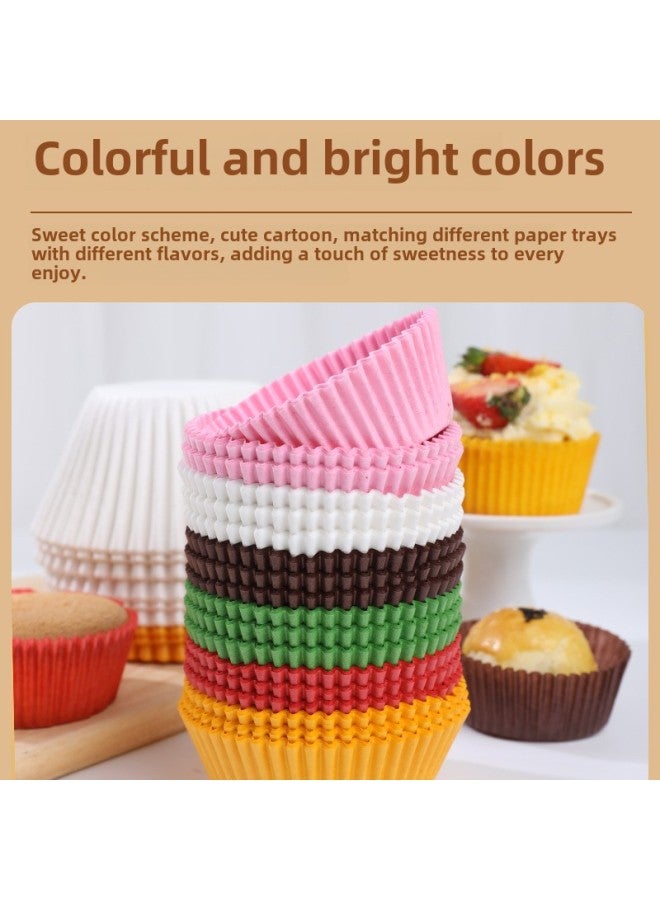 Cupcake Paper Holder Snow Mei Niang Cookie Bread Pad Paper Baking Mafen Cup Non-stick Oil-proof Base For Steaming-Specifications:Small Brown Bottom 2.5cm [1000 Pieces] - Image 3