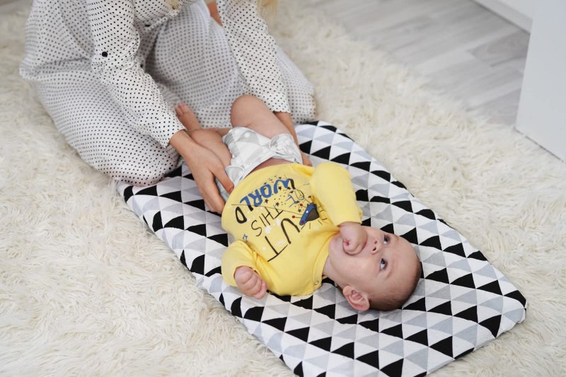 BaeBae Goods Changing Pad Cover - Baby Changing Pad Covers 4 Pack - Boy or Girl Changing Pad Cover - Pure Jersey Machine Washable Black and White Changing Table Cover - Diaper Changing Pad Cover Sheets - Image 3