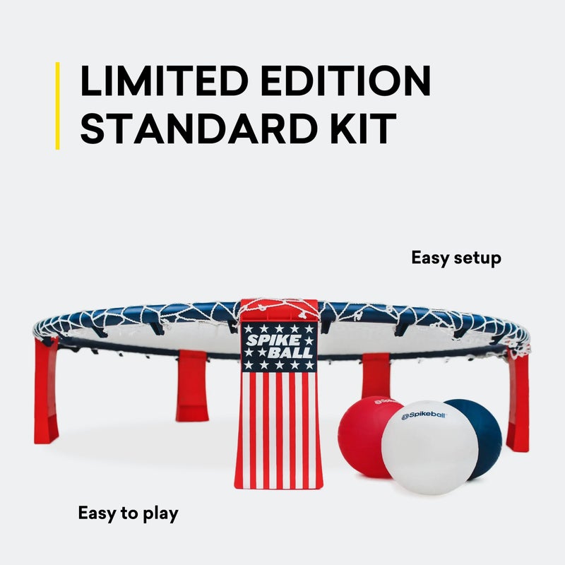 Spikeball طقم سبايك بول الأحمر والأبيض والأزرق القياسي 3 كرات - Image 3