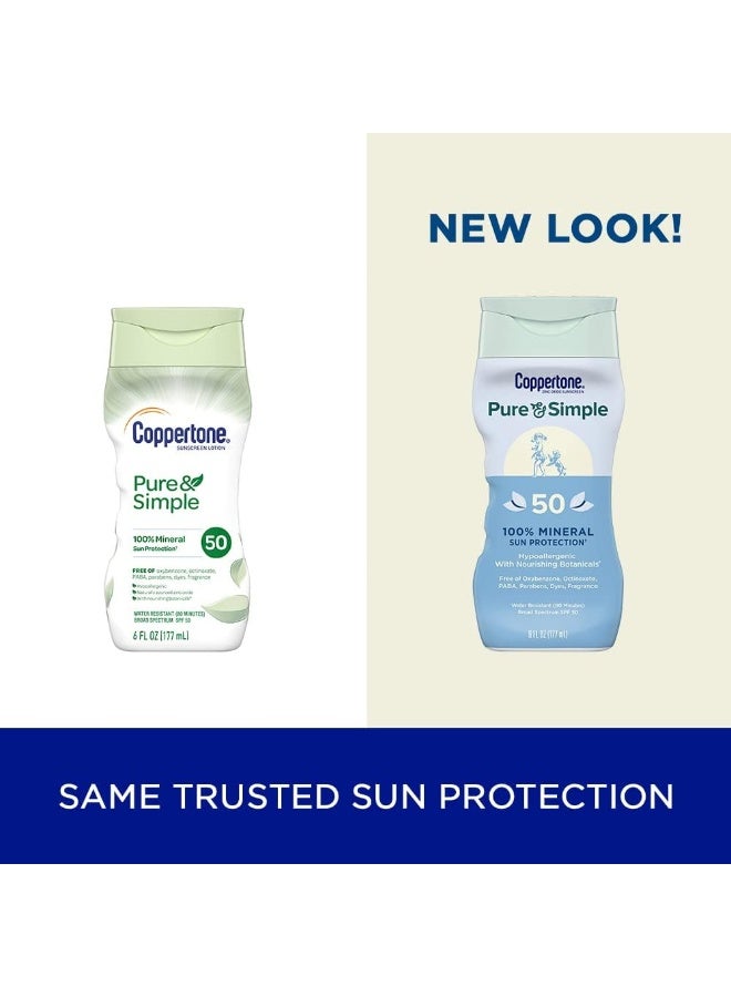 Coppertone Pure & Simple SPF 50 Sunscreen Lotion - Image 2