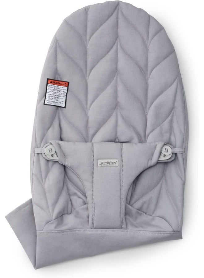 BABYBJORN BabyBjörn Fabric Seat for Bouncer, Cotton, Petal Quilt, Light Gray - Image 1