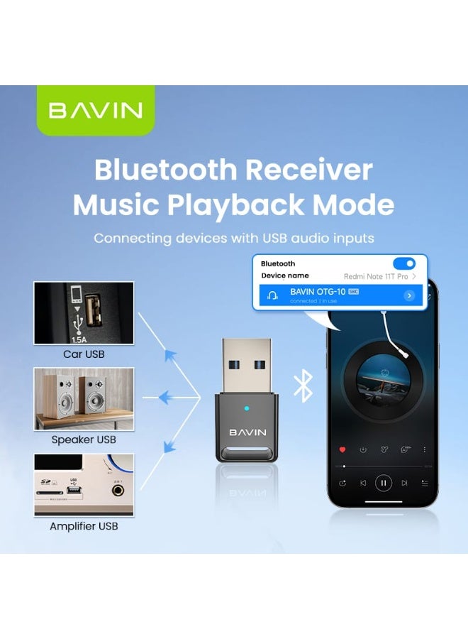 Bavin HD Sound Bluetooth 5.3 Music Receiver for Speakers and Cars - Image 3