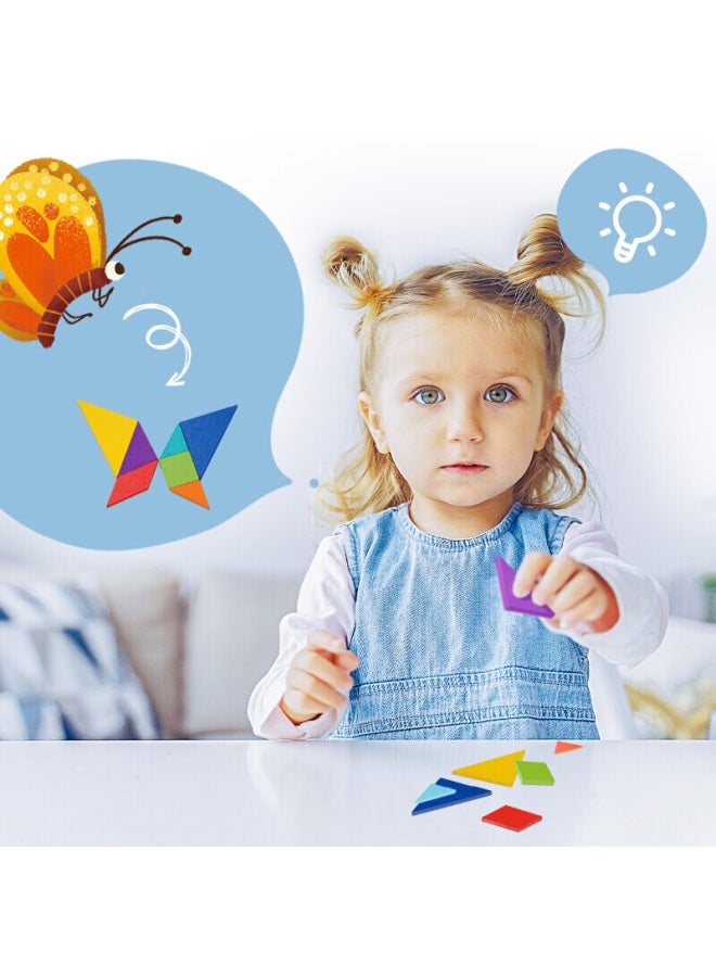 Toi Advanced Tangram For Math Logic, Educational Toy For 3-4 Year Old Children, Logical Thinking Training, Birthday Gift For Boys And Girls, Magnetic Tangram - Image 2