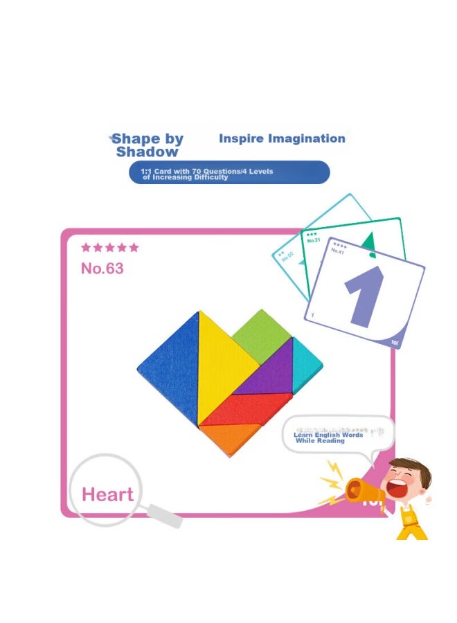 Toi Advanced Tangram For Math Logic, Educational Toy For 3-4 Year Old Children, Logical Thinking Training, Birthday Gift For Boys And Girls, Magnetic Tangram - Image 4