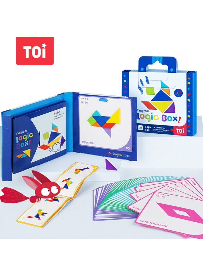 Toi Advanced Tangram For Math Logic, Educational Toy For 3-4 Year Old Children, Logical Thinking Training, Birthday Gift For Boys And Girls, Magnetic Tangram - Image 1