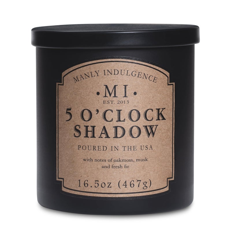 Manly Indulgence 5 O'Clock Shadow Scented Candles for Men, 16.5 oz Single Wick, Premium Soy Blend Wax, 60H Burn, Candles for Home Scented â€“ Made in The USA - Image 1