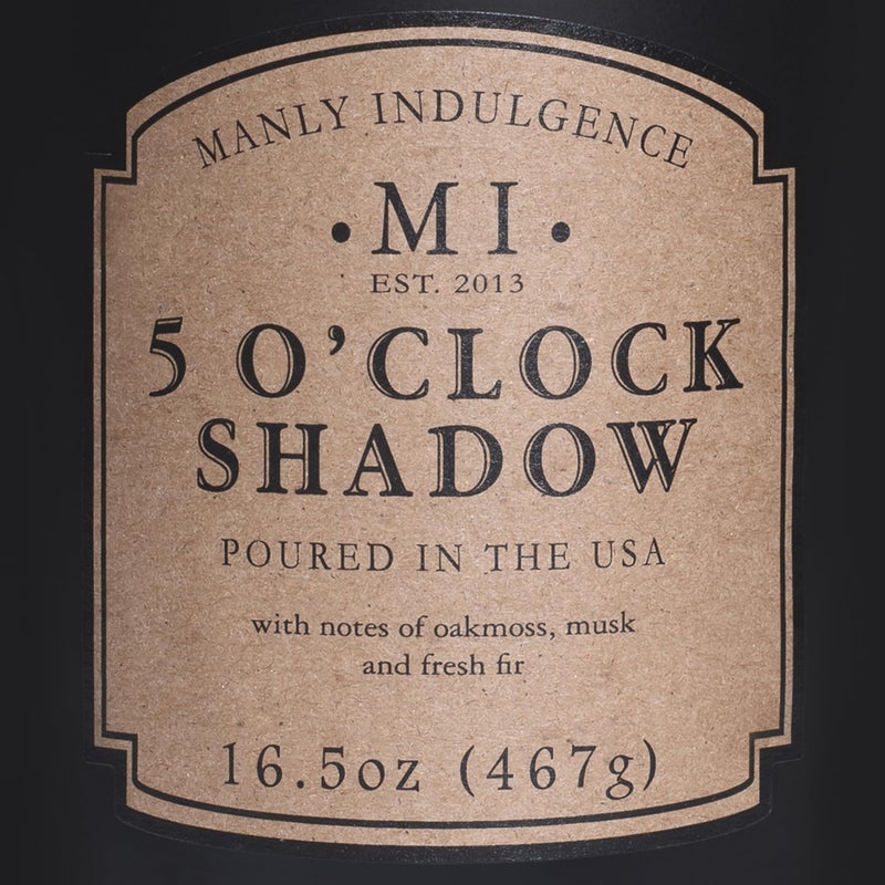 Manly Indulgence 5 O'Clock Shadow Scented Candles for Men, 16.5 oz Single Wick, Premium Soy Blend Wax, 60H Burn, Candles for Home Scented â€“ Made in The USA - Image 5