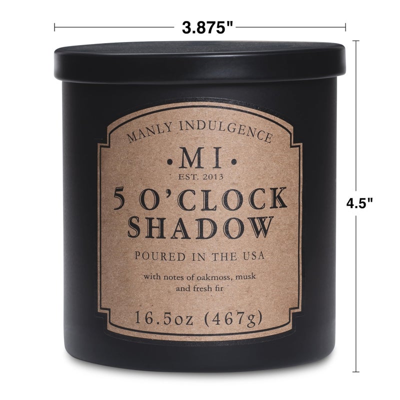 Manly Indulgence 5 O'Clock Shadow Scented Candles for Men, 16.5 oz Single Wick, Premium Soy Blend Wax, 60H Burn, Candles for Home Scented â€“ Made in The USA - Image 4