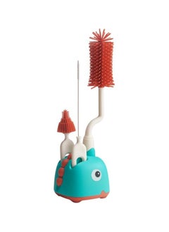 Oasisgalore 4-in-1 Silicone Baby Bottle Cleaning Brush Set with Storage and Draining Base (Green)  - Image 1