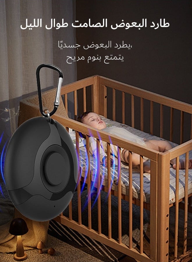 Aijmil Ultrasonic Mosquito Repeller - 10m Range & HALAL Certified | Safe for Pregnant Women & Kids | USB Powered (20-40kHz) - Image 2