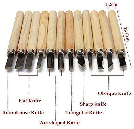 AmigozZ 12pcs DIY Wood Carving Chisel Set, Carbon Steel Woodworking Chisels, Power Grip Tools Great for Beginners & Kids - Image 5