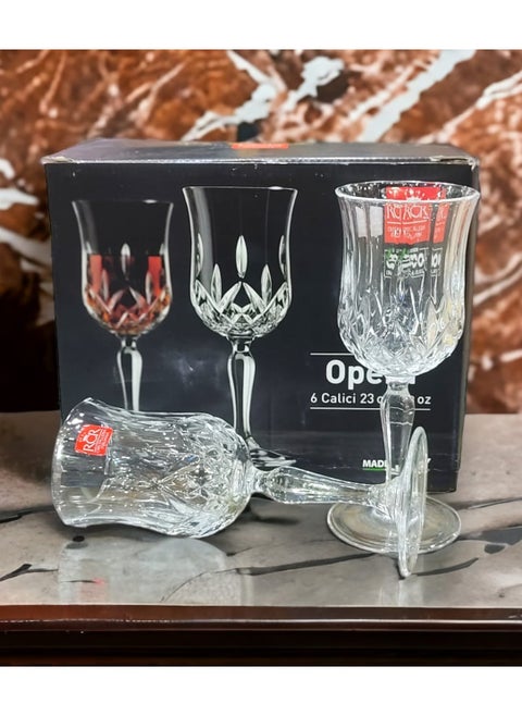 Rcr - Crystal goblet set 6 piece 230 ml - OPERA