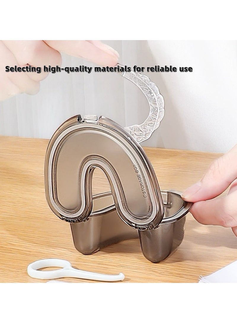 Generic U-shaped soaking box denture organizer invisible braces denture organizer cleaning box storage container  - Image 5