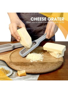 Happy Home Multipurpose Grater Set 3 Pieces Cheese Grater, Lemon Grater, Parmesan Cheese Grater with Handle, Stainless Steel Kitchen Graters with Hanging Hole, Easy to Grate Vegetables, Fruits, Nutmeg, Carrots, Ginger, Garlic  - Image 3