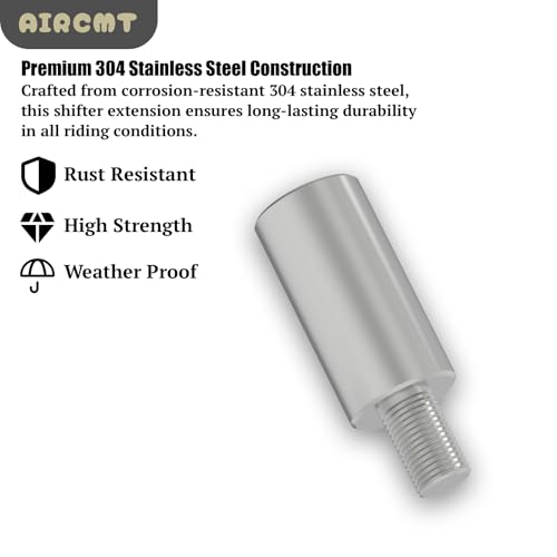 AIRCMT 32mm(1-1/4'') Gear Shift Lever Foot Peg Extension Fits for Harley Davidson,304 Stainless Steel Shifter Peg Extension Spacer,Bolt-On Installation - Image 4
