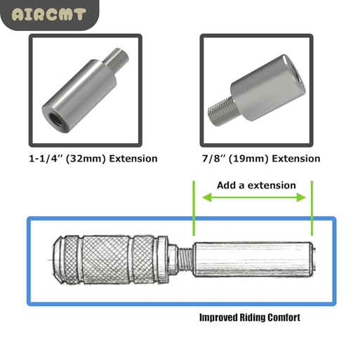 AIRCMT 32mm(1-1/4'') Gear Shift Lever Foot Peg Extension Fits for Harley Davidson,304 Stainless Steel Shifter Peg Extension Spacer,Bolt-On Installation - Image 3