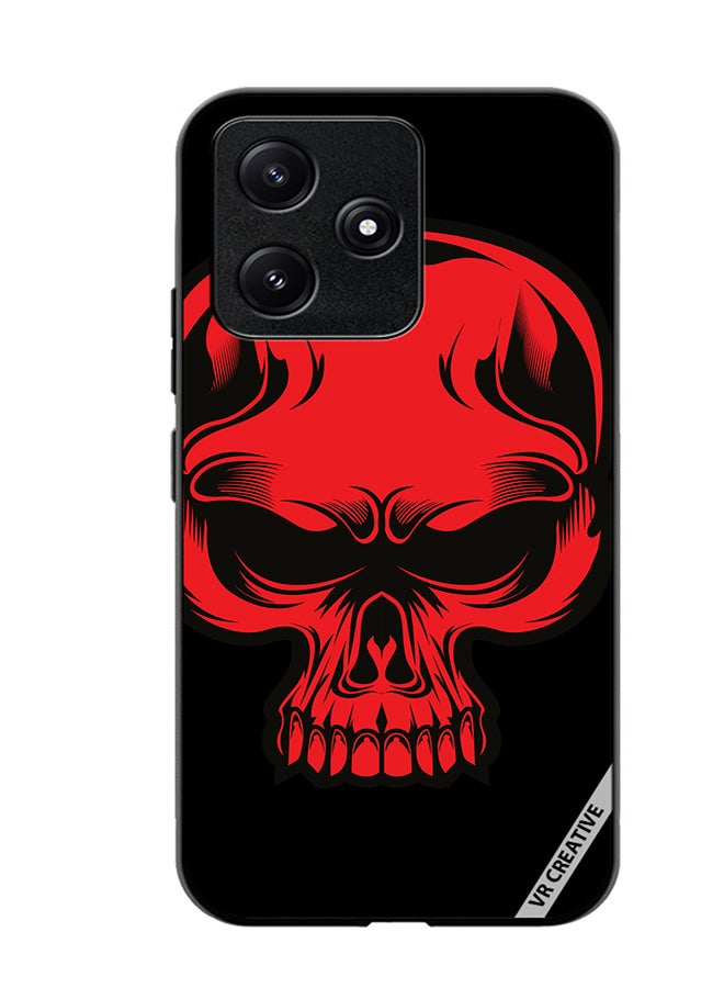 VR CREATIVE Protective Case Cover For Xiaomi Poco M6 Pro 5G Skull Illustration Design Multicolour - Image 1