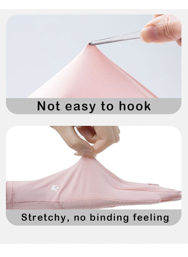 Women's UV Protection Driving Gloves - Breathable Touchscreen Pink Gloves for Summer, Cycling & Outdoor Activities - Image 5