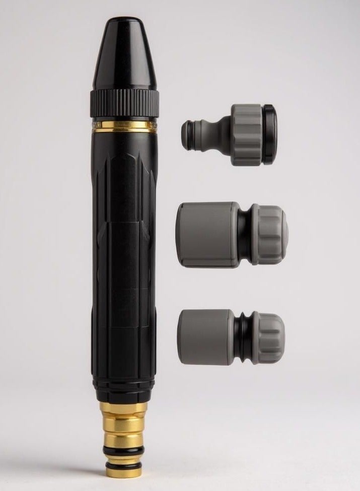 مجموعة طقم عبارة عن راس مسدس بخاخ ماء و خطاف معدني بخاخ الماء متوافق مع خرطوم الماء نصف بوصه مع 3 قسمات دفع قوي و ضغط عالي تصميم مريح لقبضة اليد مناسب لغسيل المنزل و النوافذ و السيارة او سطح السفينة او ري الحديقة او المزارعه او الشالية مناسب للمنزل و المزارع او مغسلة السيارات او في امكان العمل الانشائي لون اسود و الخطاف المعدني 3 قطع هوك خطاف تعليق معدني شديد التحمل مزدوج مع مسامير لتثبيت مصنوع من الحديد المجلفن القوي المتين المقاوم للصداء لون فضي مصممه هذا الخطاف على شكل حرف U لتتحمل تخزين و تنظيم و تعليق الادوات الكبيرة و الثقيلة  ايضا انحنا الخطاف من الامام يساعد على منع انزلاق الادوات و ثباتها لسنوات من الاستخدام و صعوبة في ثني او تشويه انحناء الخطاف حتى اقصي وزن تحمل الذي يصل لحد اقصى 10 كيلو مناسبة للجراج او في الحديقة وظيفته تحمل تعليق ادوات الحدائق الثقيلة مثل المجارف و المكانس و الفؤوس و الاسلاك و خراطيم الماء و السلالم و ادوات العده و اثقال التمارين و الدرجات مثالية للتعليق و التنظيم تستخدم في الحديقة و الشرفة و المرآب و الورش و المخازن و الاندية الرياضية و الحظائر - Image 2