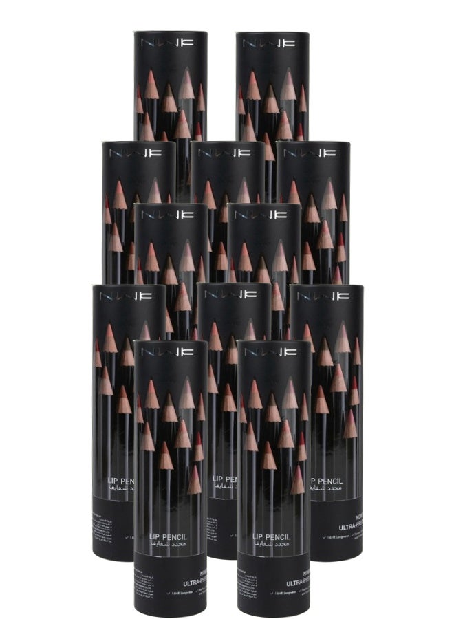 NWK 12 Sets Multicolour Lip Liner 12 Pieces - Image 1