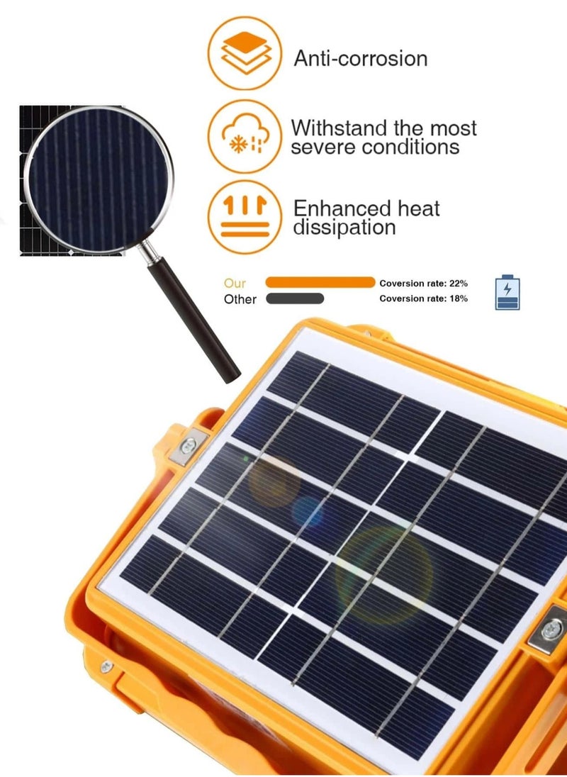 Golden Rose Waterproof Solar Light,5 lighting modes,Led Light Rechargeable power bank,Portable Ultra Bright Floodlight,Cordless Light Floor Standing Hangable For Power Outage Emergency Light outdoor Camping  - Image 5