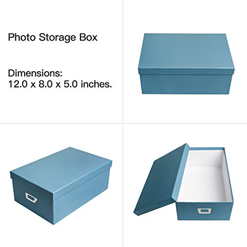 novelinks Photo Case 4" x 6" Photo Storage Box - 10 Inner Picture Storage Container Photo Organizer Case Picture Box Storage Photo Craft Keeper (Sky Blue) - Image 4