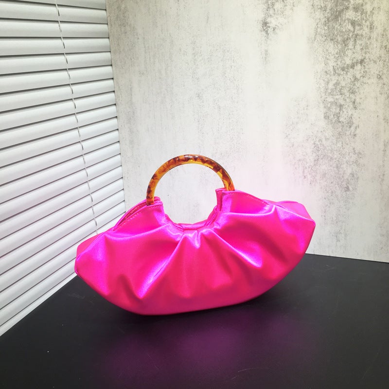 Trendy 2026 New Niche Handbag For Women, Pleated Silk Cloud Bag, Evening Summer Women'S Bag - Image 1
