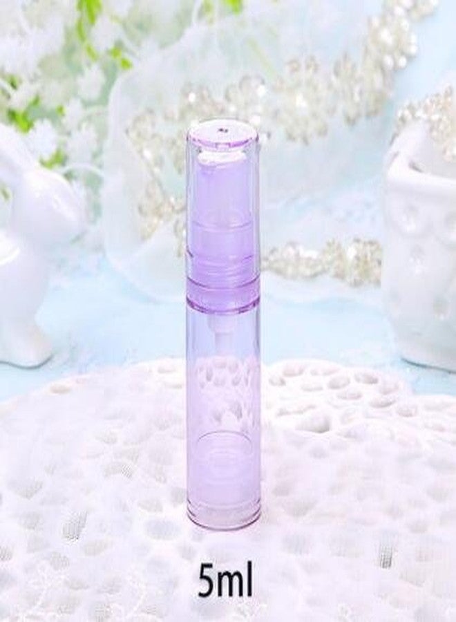 erioctry 5ML Airless Pump Bottle-Empty Refillable Airless Vacuum Pump Cream Lotion Bottle Travel Bottles Toiletries Liquid Container for Cosmetic Make-up Pack of 6 (Purple) - Image 2