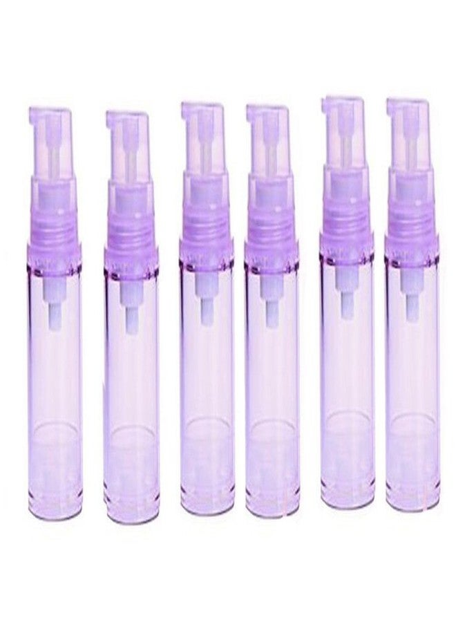 erioctry 5ML Airless Pump Bottle-Empty Refillable Airless Vacuum Pump Cream Lotion Bottle Travel Bottles Toiletries Liquid Container for Cosmetic Make-up Pack of 6 (Purple) - Image 1