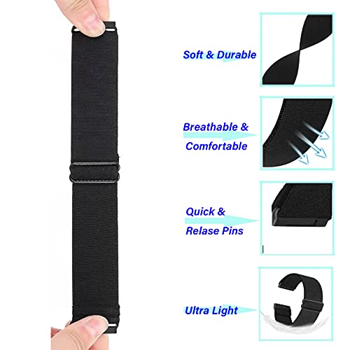 ShuYo Nylon Watch Bands Compatible with Fitbit Sense & Versa 3, Soft Pattern Replacement Band for Women Men Compatible with Fitbit Sense/Versa 3 Smart Watch(10 Pack) - Image 3