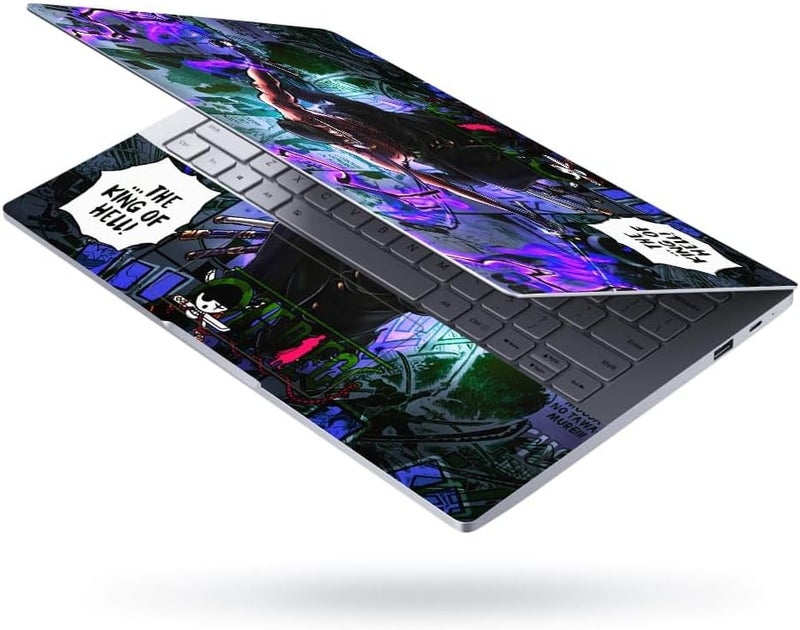 FineArts ملصق حماية كامل للابتوب من حتى مقاس 15.6 بوصة، متوافق مع أجهزة Dell/HP/Lenovo/Acer/Sony بجميع الأحجام من 14 إلى 15.6 بوصة - تصميم أنمي ملك الجحيم - Image 2
