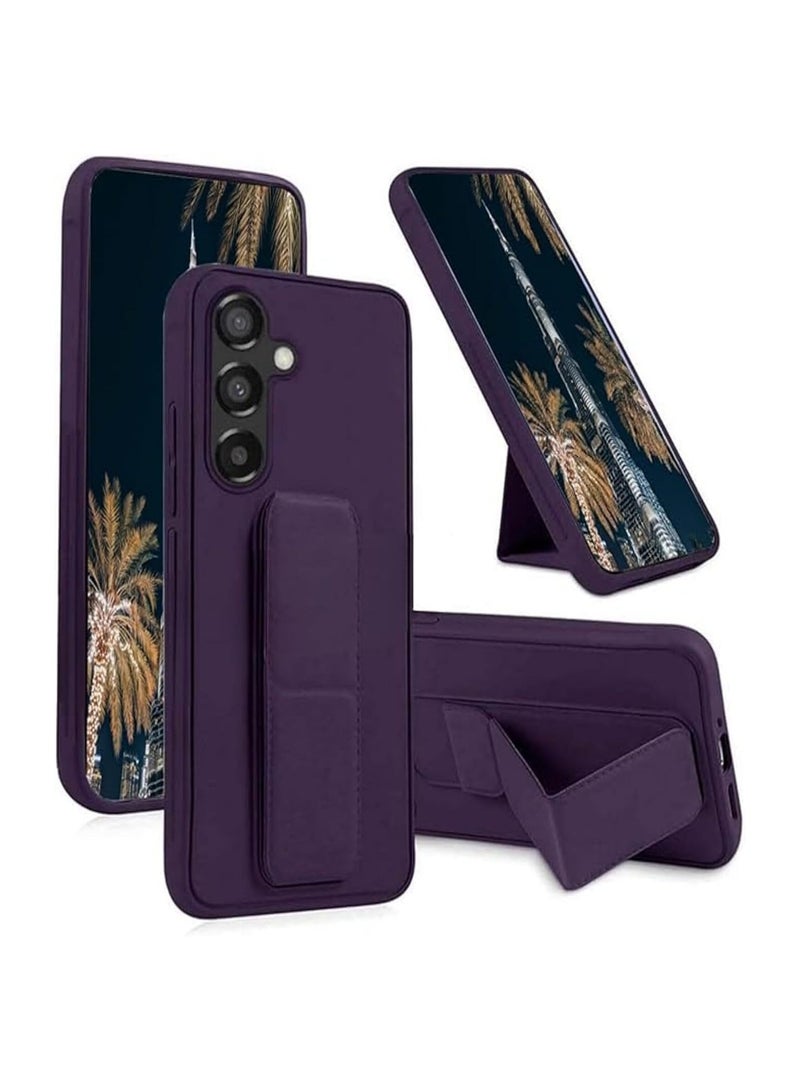 دينكس غطاء حماية لهاتف سامسونج جالاكسي S25 بلس، حامل مغناطيسي للسيارة، وحزام يد عمودي وأفقي من السيليكون الفاخر مع حامل متعدد الاستخدامات لهاتف سامسونج جالاكسي S25 بلس (أرجواني غامق) - Image 1