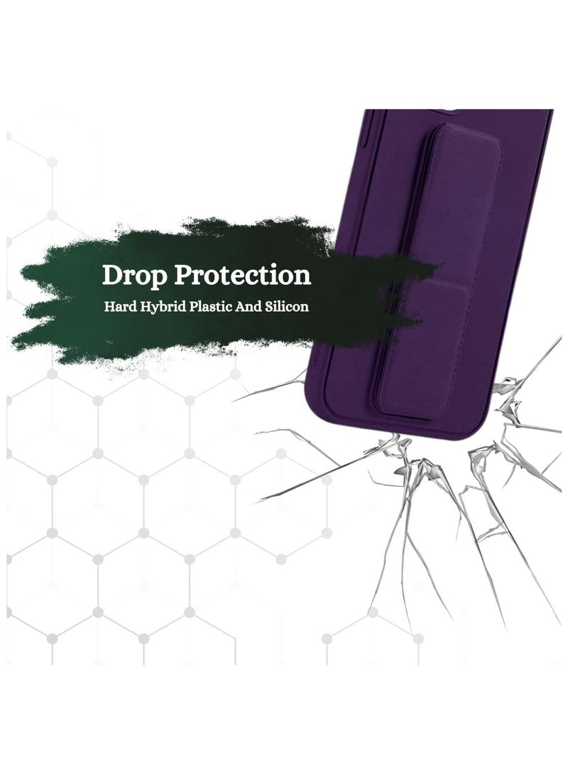 دينكس غطاء حماية لهاتف سامسونج جالاكسي S25 بلس، حامل مغناطيسي للسيارة، وحزام يد عمودي وأفقي من السيليكون الفاخر مع حامل متعدد الاستخدامات لهاتف سامسونج جالاكسي S25 بلس (أرجواني غامق) - Image 3