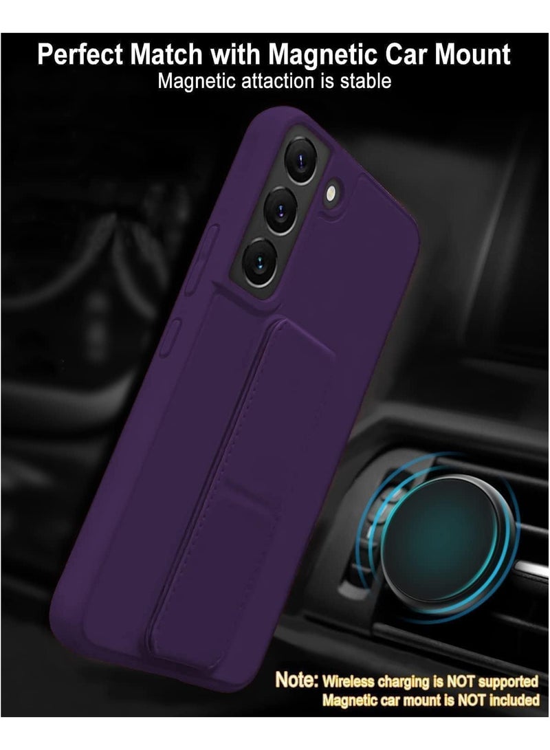 دينكس غطاء حماية لهاتف سامسونج جالاكسي S25 بلس، حامل مغناطيسي للسيارة، وحزام يد عمودي وأفقي من السيليكون الفاخر مع حامل متعدد الاستخدامات لهاتف سامسونج جالاكسي S25 بلس (أرجواني غامق) - Image 4