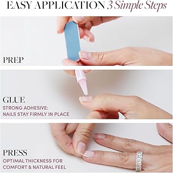 Glamnetic Glamnetic Press On Nails Wild Card Opaque UV Finish Short Pointed Almond Shape Reusable Pastel Nails in 12 Sizes 24 Nail Kit with Glue  - Image 5